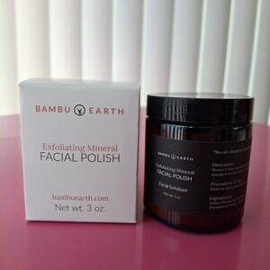 Bambu Earth Exfoliating Mineral Facial Polish 3 oz Powder Scrub New